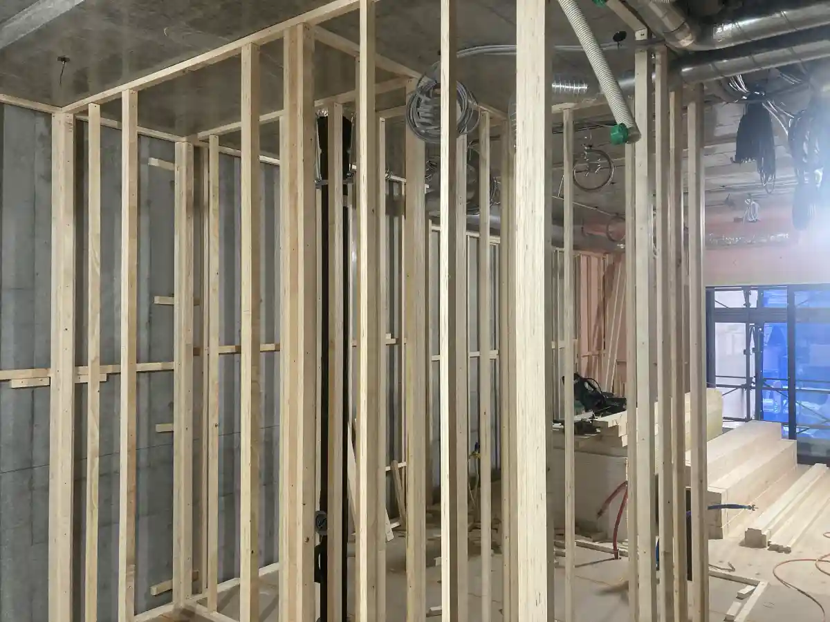 木軸工事施工状況の様子